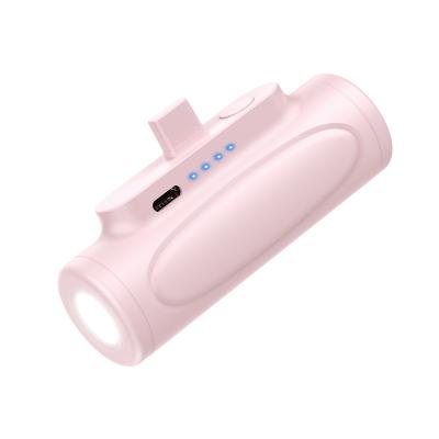 China With LED Flashlight Mini Portable Treasure Charging Flashlight Strong Light Comes with Tail Plug Suitable for I and Type-C Mobile Phone Charging for sale