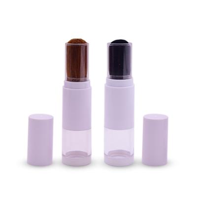 China Kuulee Brush Round Refillable Bottle Brush Custom Color And Hair Shape Case For Powder Women Makeup Brush Container Cosmetic Private Label for sale