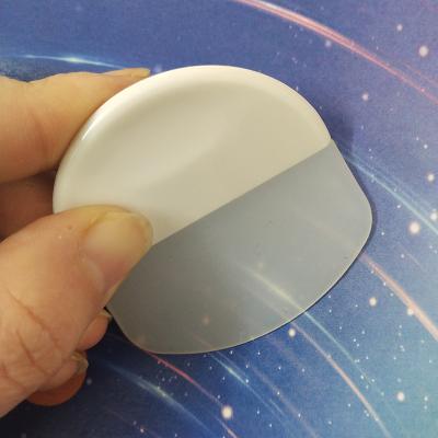 China New 5cm Plastic Flat Brush Half Moon Silicone Makeup Brushes for sale