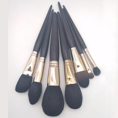 China Smell Top 7pcs Nature Grade Goat Hair Heavy Sandalwood Cosmetic Brush Set for sale