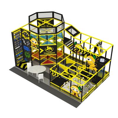 China Cheap Plastic Playground Game Set 50 Square Meter Attractive Children Slide Playground Gym Equipment Indoor City for sale