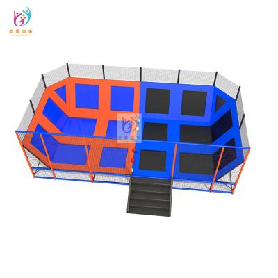 China With Big Protective Net Rectangular Trampoline Gym Equipment Jordan Basketball Shoes For Kids for sale