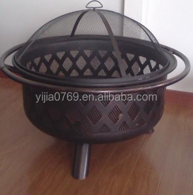 China Outdoor Barbecue Cast Iron Outdoor Heating Fire Pit With 3 Leg Base for sale