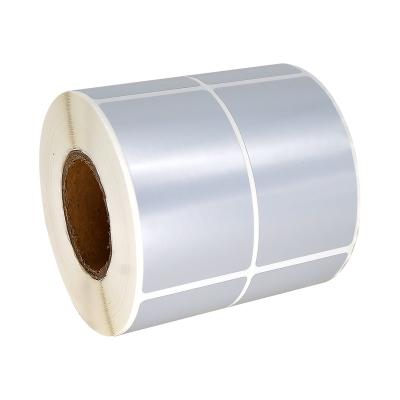 China Matte Silver Color Custom Strong Adhesive Waterproof Polyester PET Waterproof Sticker Roll Blank Sticker for sale