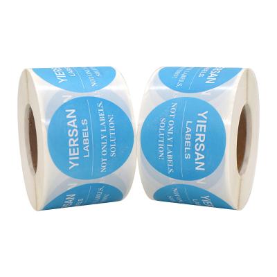 China Waterproof Custom Printed Roll Around Brand Company Logo Label Square Adhesive Paper Sticker For Private Product Packing for sale