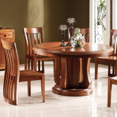 China Modern Simple Style Rubber Wooden Hotel Dining Set for sale