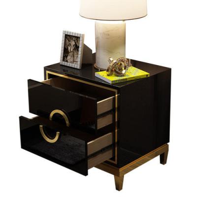 China PANEL Custom Design Nightstand With Drawers Nightstand Hotel Furniture Bedside Tables for sale