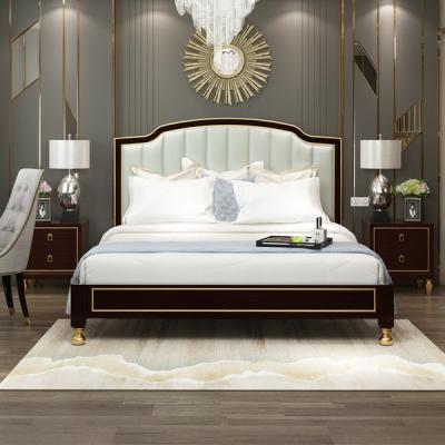 China European Luxury Customizable Solid Wood Hotel Furniture Customizable Bed Room Furniture 5 Star Solid Wood Bedroom for sale