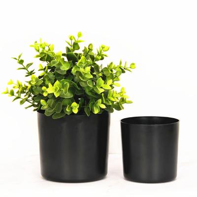 China Bump-Resistant Smooth Outdoor Cylinder Planter Bonsai Flower Garden Usable Basin For Artificial Flowers Cheap Plastic Flower Pots for sale