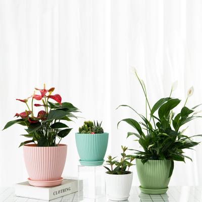 China Amazon Hot Modern Round Shape Customized Color Plant Pots Modern Plastic Flower Pot PP Orchid Flower Pot for sale