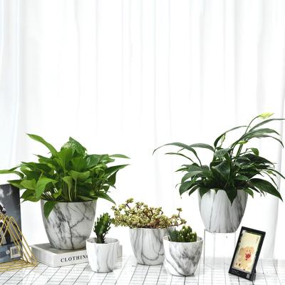 China Balcony Modern Unique Design Free Samples Large Garden Potted Plant With Pot Planters Flower Pot for sale