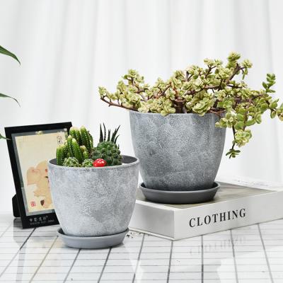 China Modern Wholesale Multifunctional Plant Pot Set Large Daytime Installation Cement Flower Potted Plant Flower Pot for sale