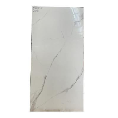 China Glazed Cheap Price 60x60 60x120 Carrara White Tiles Metallic Ceramic Stock Tiles For Flooring for sale