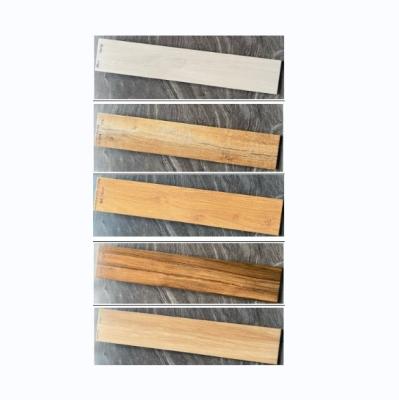 China Metallic Stock Living Room Price Promotion Glazed Tiles 15x80cm 20x100cm Wooden Wall Tile for sale