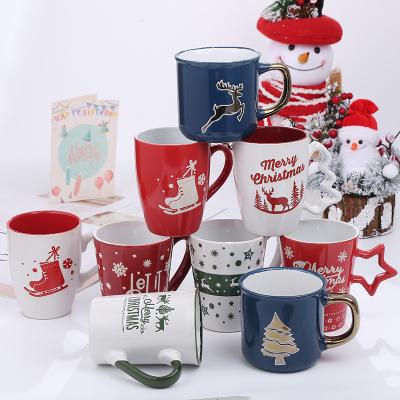 China 2022 Viable New Design Christmas Amazon Cafe Mugs Mark Cup Ceramic Elf Mugs for sale