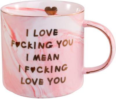 China Valentine's Day Cup Disposable Coffee Mug I Love You For His Wife Girlfriend Gifts Funny Christmas Birthday for sale