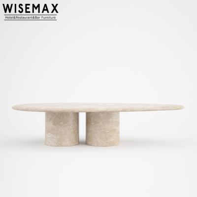 China Modern Minimalist Furniture Natural Marble Oval Home Lobby Hotel Table Sofa Center Natural Marble Coffee Table for sale