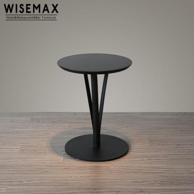 China Wholesale Modern MDF Coffee Furniture Metal Leisure Iron Leg Round Coffee Table Round Painting Table for sale