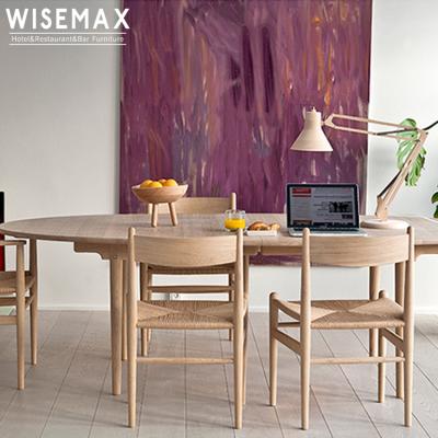 China Hot Sale Dining Room Furniture Chair Firm Wooden Chair With Rope Seat Solid Wood Dining Chair for sale