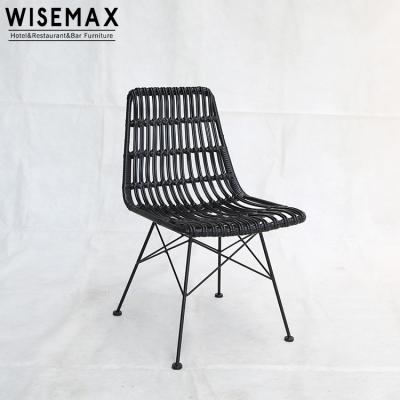 China Other Modern Foshan Furniture PE Rattan Wicker Chair Modern Wood Chair Living Room Dining Chair for sale