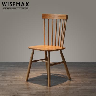 China Contemporary modern solid beech design dining cafe restaurant side windsor chair wooden windsor chair for sale