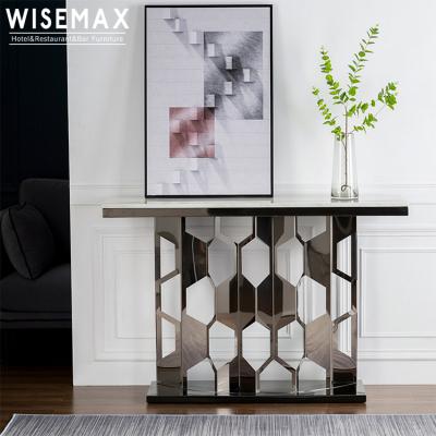 China Luxury living room hallway console table hotel entrance marble table for porch decorative table for sale