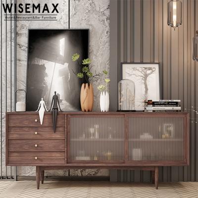 China Other design living room corner cabinet hot modern solid wood sideboard tea cabinet wine cabinet for sale