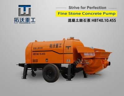 China 45 KW Motor Power Small Concrete Pump Trailer With 40m³ / H Concrete Out for sale