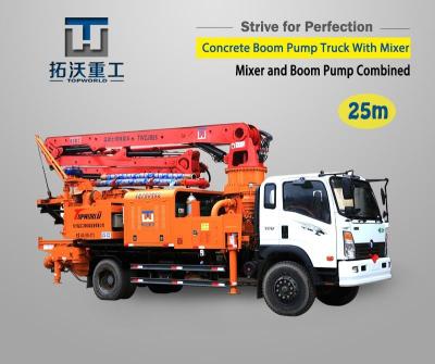 China 50KW Motor Power Truck Mounted Concrete Boom Pump 8 Mpa Pumping Pressure for sale