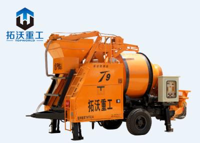 China Construction Equipment Concrete Pump With Mixer , Portable Concrete Mixer With Pump for sale