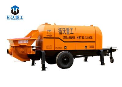 China HBT6016 Trailer Mounted Electric Concrete Pump Compact Structure Small Wheel Design for sale