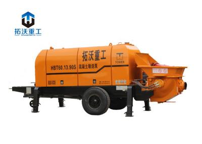 China High Efficiency Trailer Mounted Hydraulic Concrete Pump , Cement Pump for sale