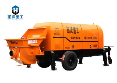 China Stationary Mounted Electric Concrete Pump Trailer Large Capacity 80 M3 / H for sale