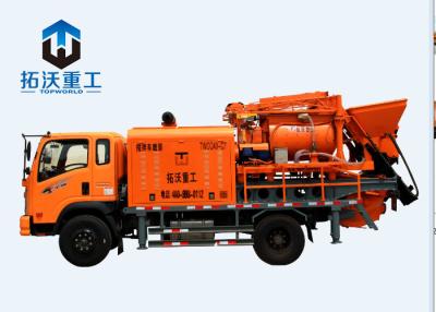 China Loading Diesel Engine Truck Mixer Pump Imported PLC 0.7m³ Hopper Capacity for sale