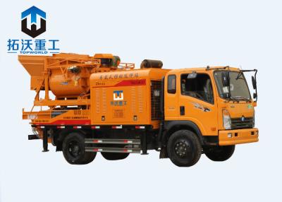 China Remote Controller Mini Concrete Pump / Mixer Pump Truck 140 - 230 Concrete Slumps for sale