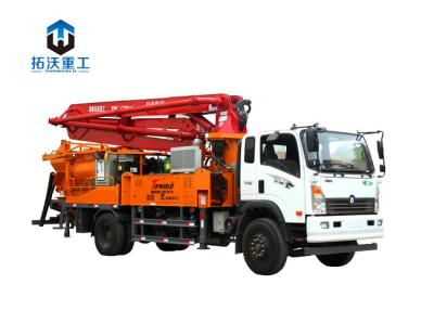 China High Work Efficiency Truck Mounted Boom Pump With Long Distance Delivery for sale