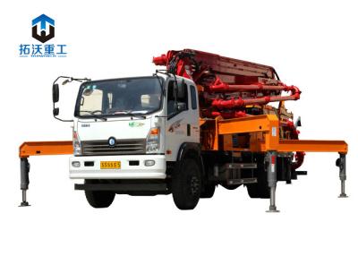 China 13.58 Weight Truck Mounted Boom Pump / Concrete Boom Pump Truck 66 KW Diesel Power for sale