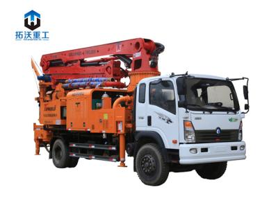 China Truck Mounted Concrete Mixer Pump Truck / Concrete Boom Pump With 31m Boom for sale