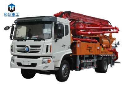 China Multi Function Truck Mounted Boom Pump Small Concrete Pump 25.5m Horizontal Length for sale