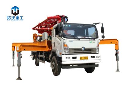 China High Work Efficiency Mini Truck Concrete Mixer , Concrete Boom Pump Truck for sale