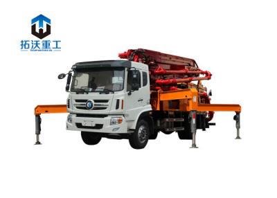 China 33M Boom Pressure Self Loading Concrete Mixer With Boom Pump 22600 Kg Weight for sale