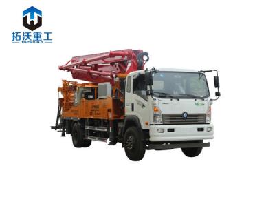 China Truck Mounted Concrete Pump / Portable Concrete Mixer 22600kg Weight for sale