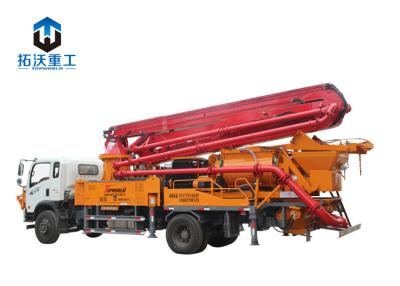 China Self Loading Boom Pump Truck , Mounted Concrete Pump For Construction Houses for sale