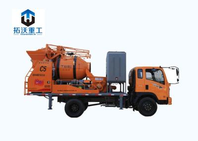 China 13.58 T Weight Truck Forced Concrete Mixer With φ200×1000 Delivery Cylinder for sale