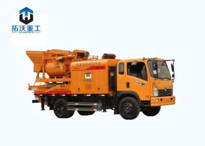 China Concrete Mixer And Pump Truck , Concrete Mixer Machine High Work Efficiency for sale