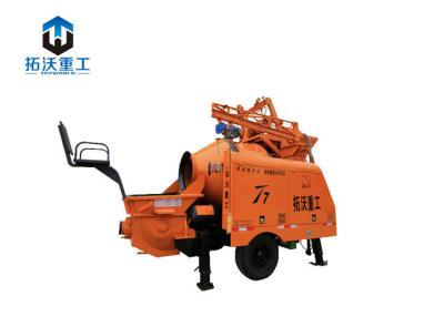 China High Efficiency Concrete Mixer Pump Trailer For Small Building Construction for sale