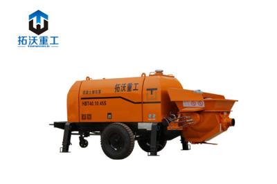 China Diesel Trailer Mounted Portable Concrete Pump , High Strength Mini Concrete Pump for sale