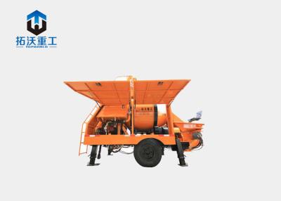 China Siemens PLC Portable Mixer Pump Small Trailer Concrete Pump 1 Year Warranty for sale