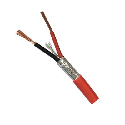 China CCS Bare Copper Shielded 12/14/16/18AWG 2core Full Assembly FPLP Security Fire Alarm Solid Copper Red Cable for sale