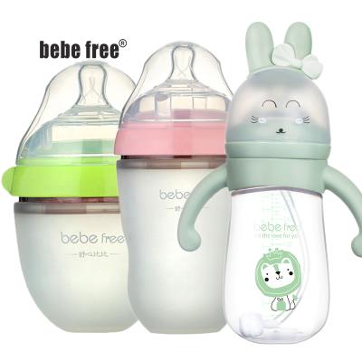 China BPA Free Custom Glass Material Baby Bottle Set Anti Colic Bpa Free Feeding Bottle Wide Neck Babi Milk Bottle Newborn for sale